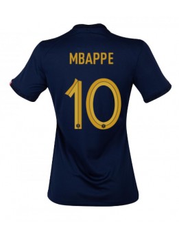 Billige Frankrike Kylian Mbappe #10 Hjemmedrakt Dame VM 2022 Kortermet